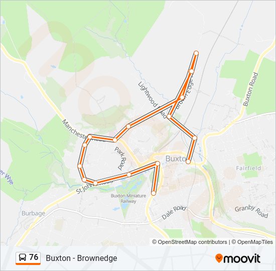 76 Bus Line Map