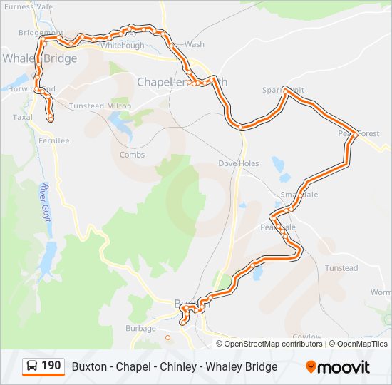 190 bus Line Map