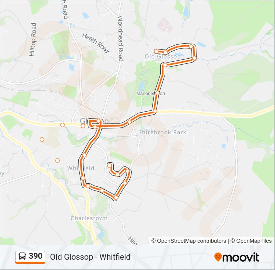 390 Bus Line Map