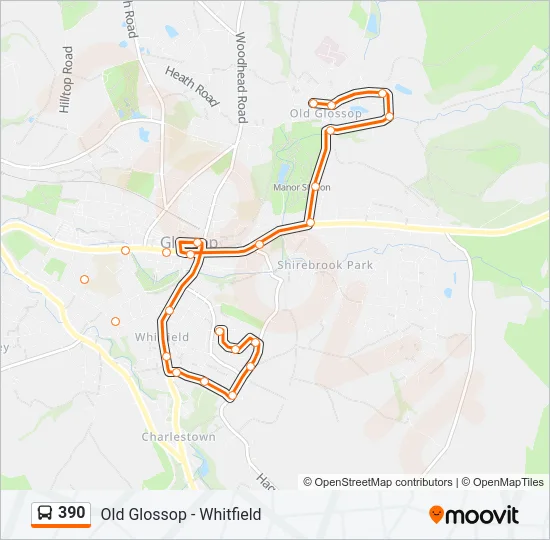 390 Bus Line Map