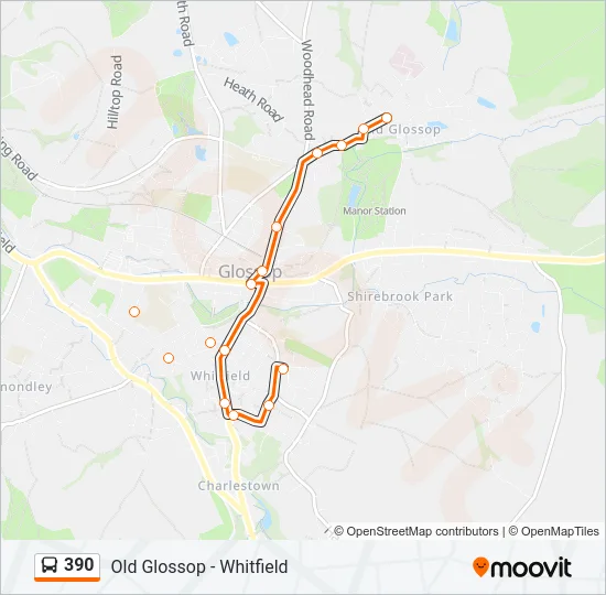 390 Bus Line Map