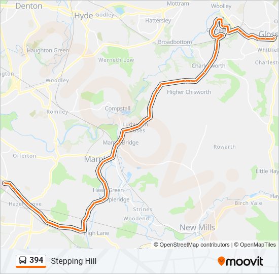 394 Bus Line Map