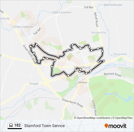 182 bus Line Map