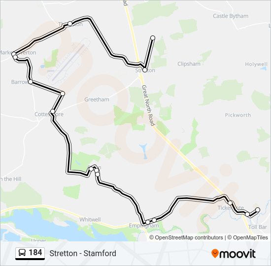 184 Bus Line Map