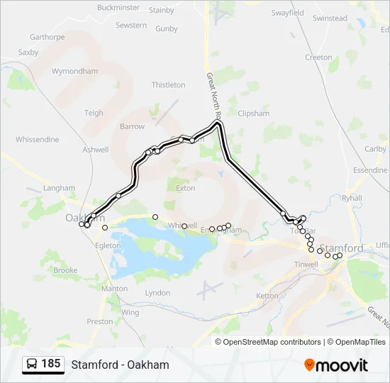 185 Bus Line Map