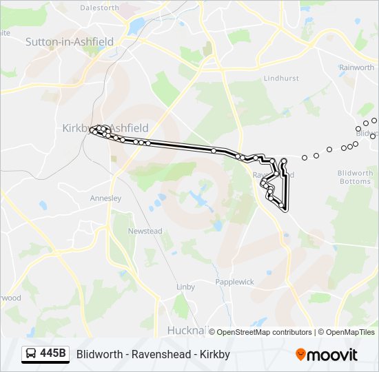 445B Bus Line Map