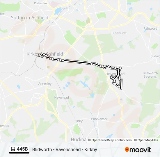 445B Bus Line Map