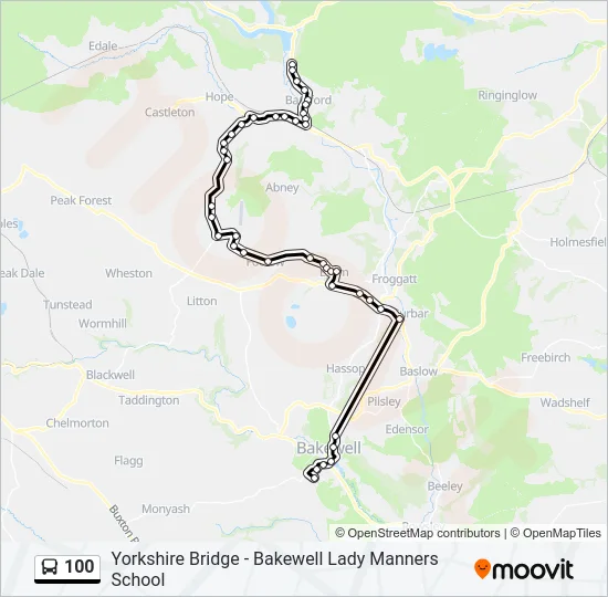 100 Bus Line Map