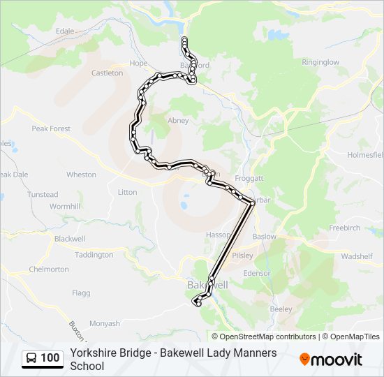 100 Bus Line Map