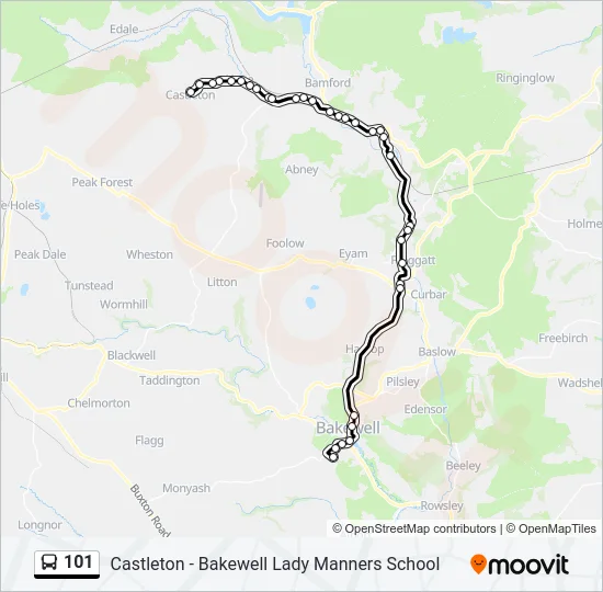 101 Bus Line Map