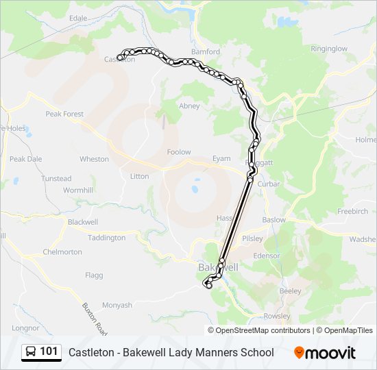 Bus 101 Route Map 101 Route: Schedules, Stops & Maps - Castleton (Updated)