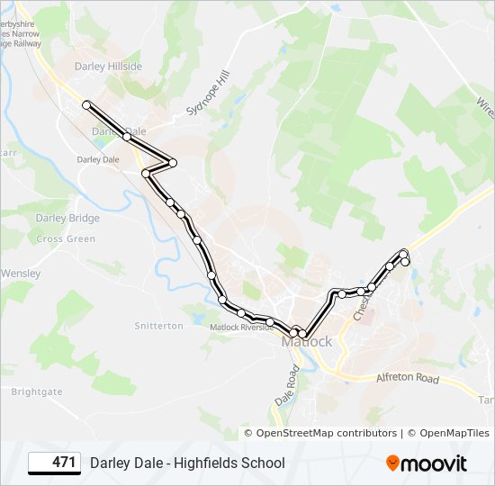 471 bus Line Map