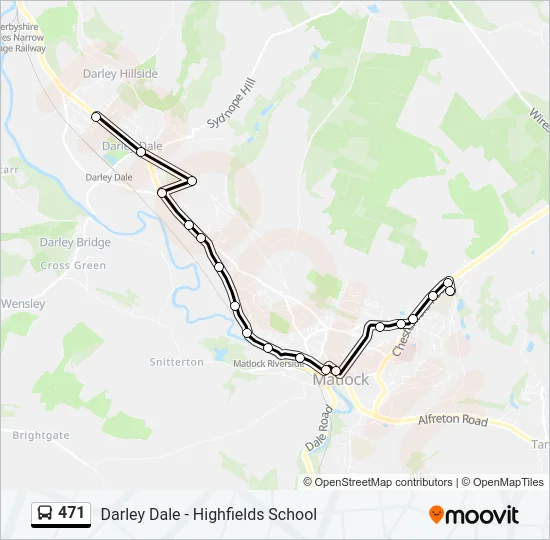 471 Bus Line Map