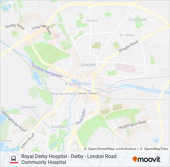 Royal Derby Hospital Map The Royal Route: Schedules, Stops & Maps - Derby (Updated)