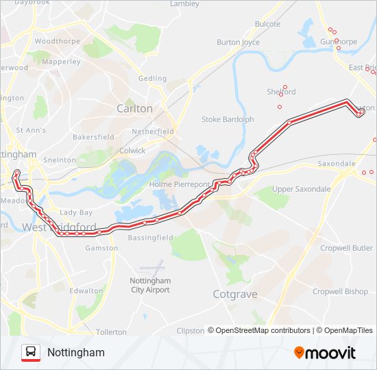 rushcliffe villager Route Schedules, Stops & Maps Nottingham (Updated)