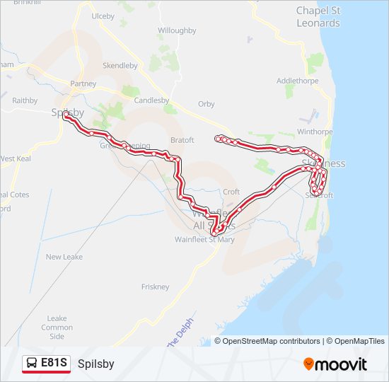 E81S bus Line Map