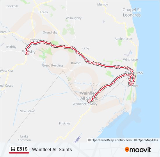 E81S bus Line Map