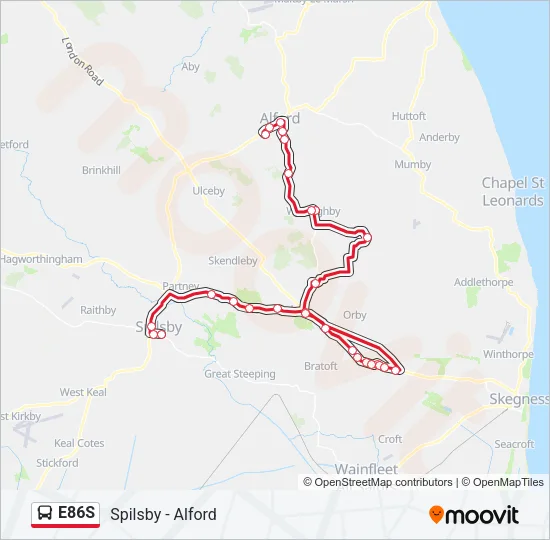 E86S Bus Line Map