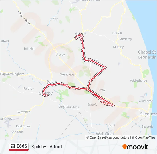 E86S Bus Line Map