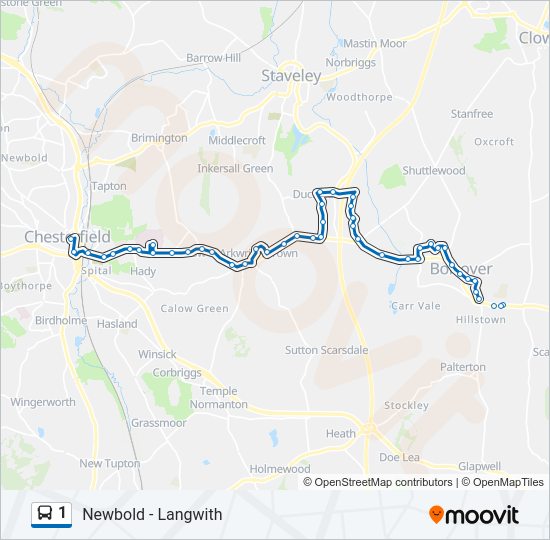 1 Bus Line Map
