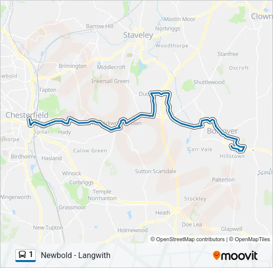 1 Bus Line Map
