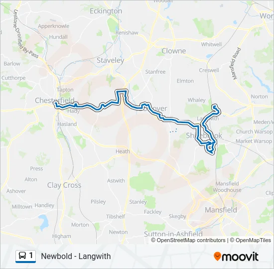 1 Bus Line Map