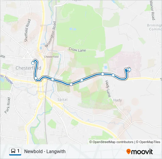 1 Bus Line Map