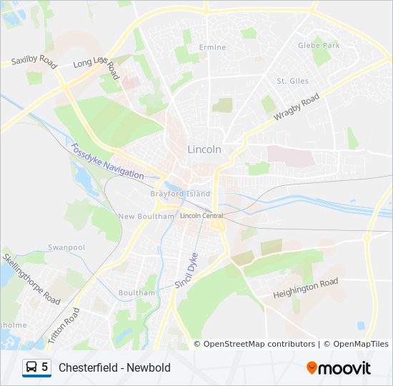 Bus 5 Route Map 5 Route: Schedules, Stops & Maps - Chesterfield (Updated)