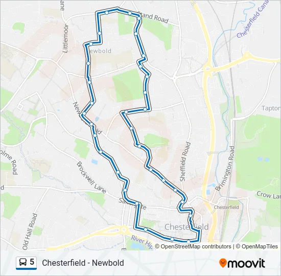 5 Bus Line Map