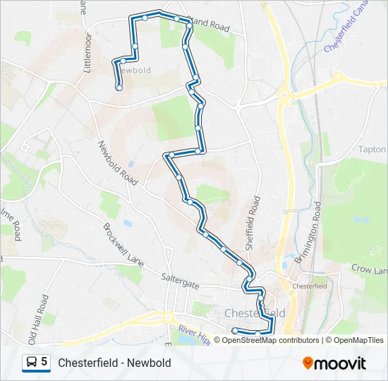 5 Bus Line Map