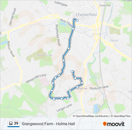 Bus 39 Route Map 39 Route: Schedules, Stops & Maps - Chesterfield (Updated)