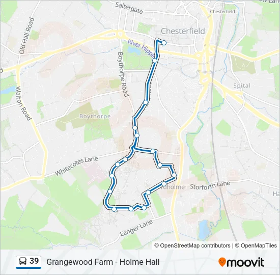 39 Bus Line Map