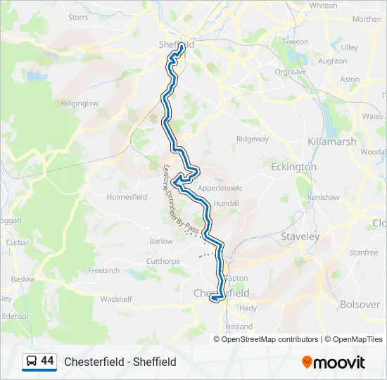 44 Bus Line Map