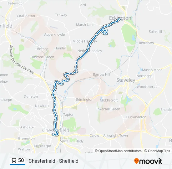 50 Bus Line Map