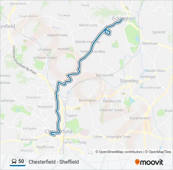 50 Bus Line Map