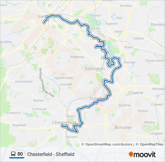 Bus 80 Route Map 80 Route: Schedules, Stops & Maps - Chesterfield (Updated)