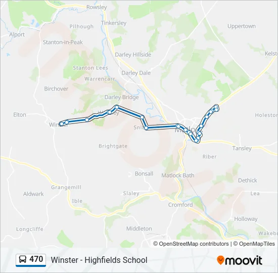 470 Bus Line Map