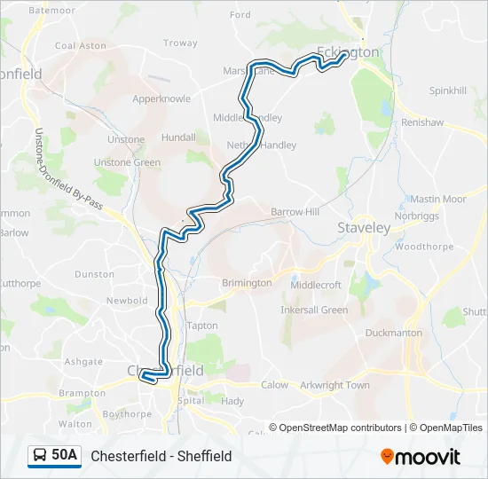 50A Bus Line Map