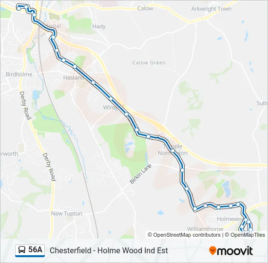 56A Bus Line Map
