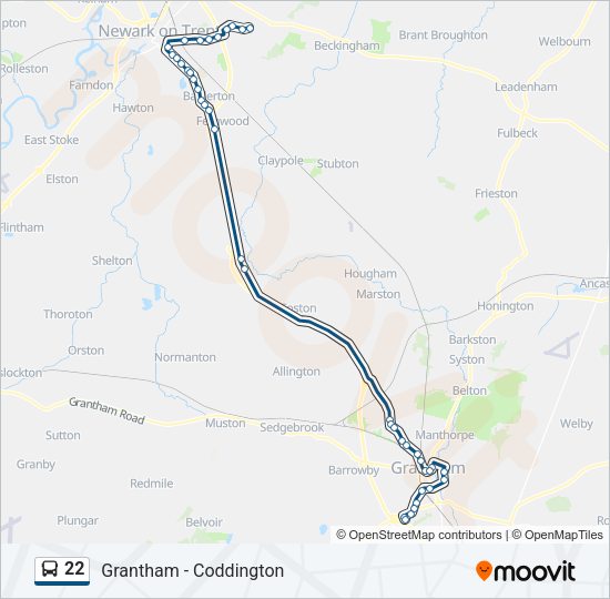 22 Bus Line Map