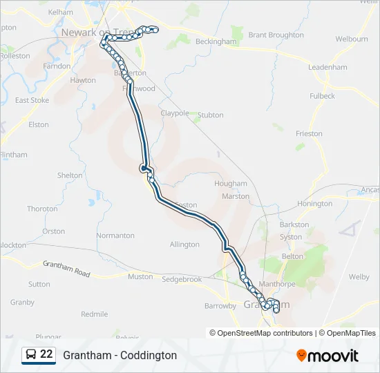 22 Bus Line Map
