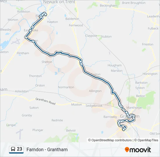 23 Bus Line Map
