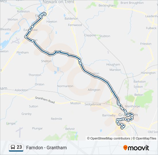 23 Bus Line Map