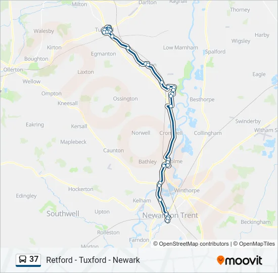 37 Bus Line Map