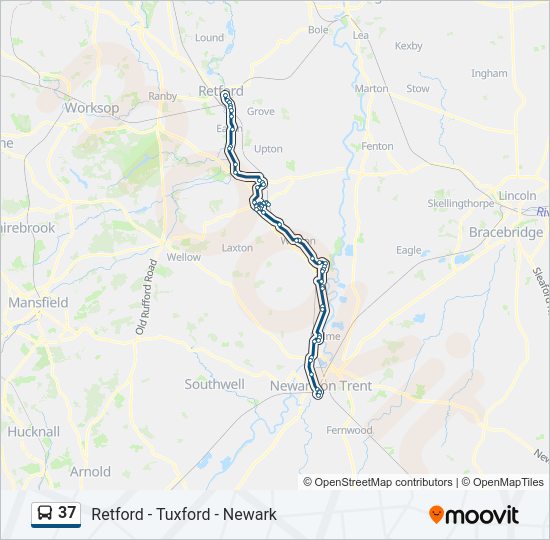 37 Bus Line Map