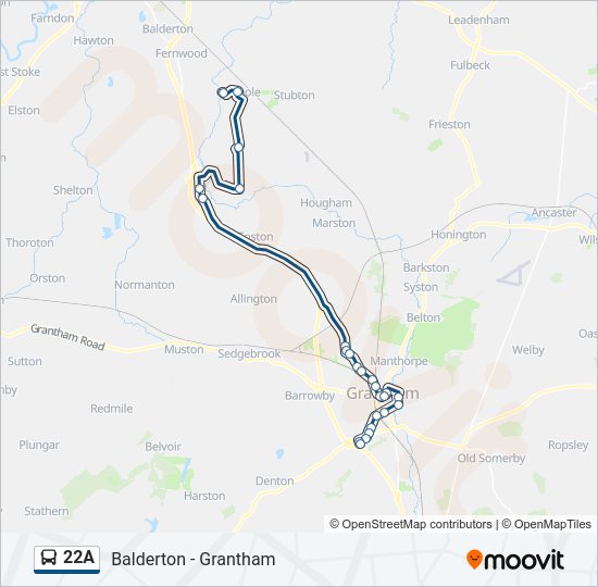 22A Bus Line Map