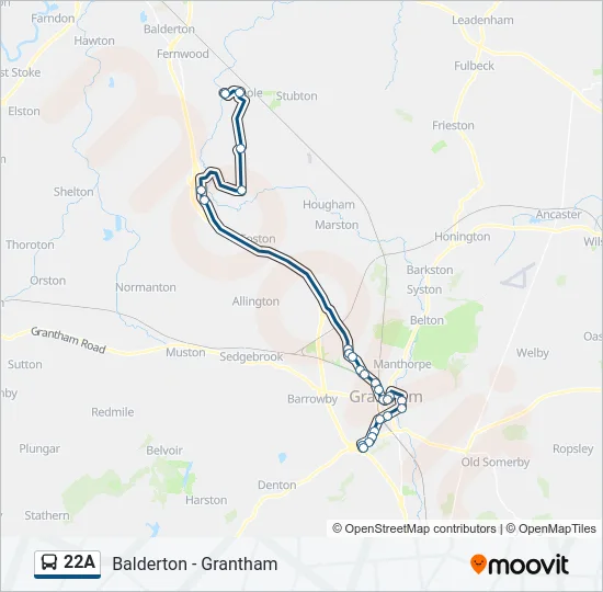 22A Bus Line Map