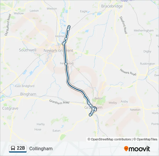 22B Bus Line Map