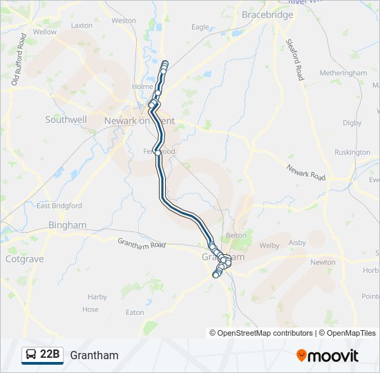 22B Bus Line Map