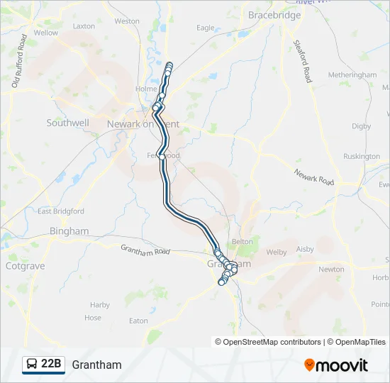 22B Bus Line Map